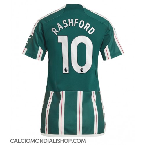 Maglie da calcio Manchester United Marcus Rashford #10 Seconda Maglia Femminile 2023-24 Manica Corta